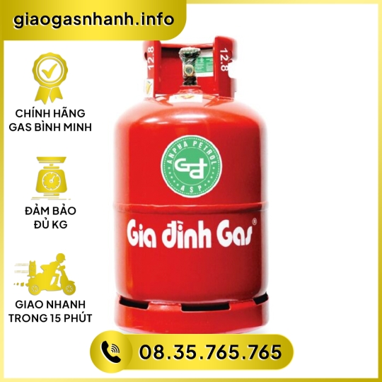 Gas Gia đình Đỏ 12kg Bình Minh.
