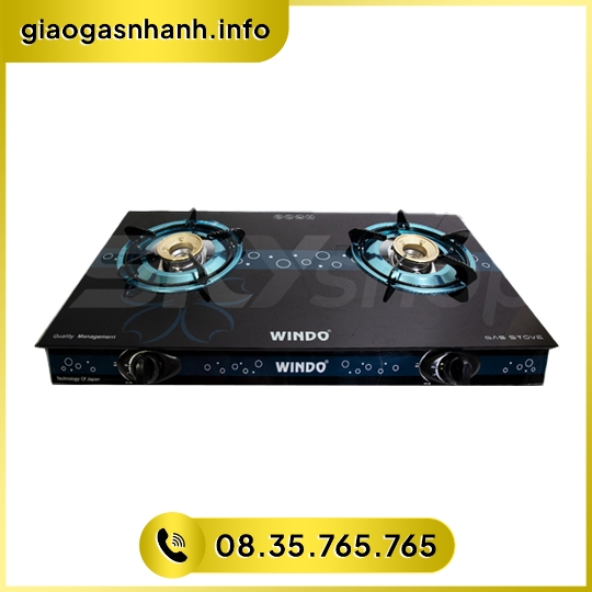 Bếp Gas Đôi WINDO 717 Mặt Kính Cường Lực Đầu Đốt Đồng 