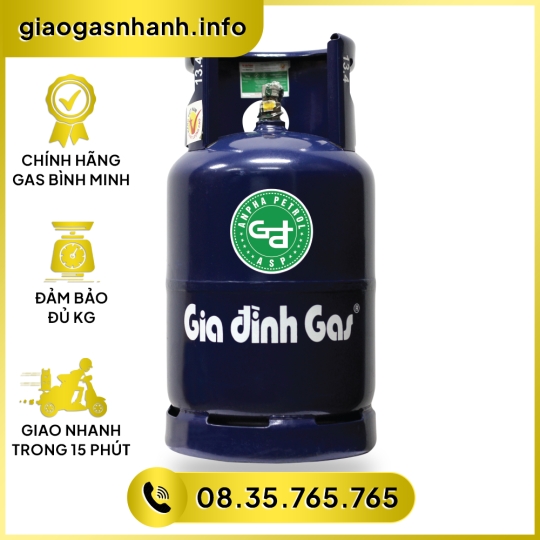 Gas Gia Đình Xanh VT 12 Kg Bình Minh.